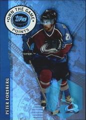 2003 Topps Peter Forsberg #OTG1 Own the Game Colorado Avalanche